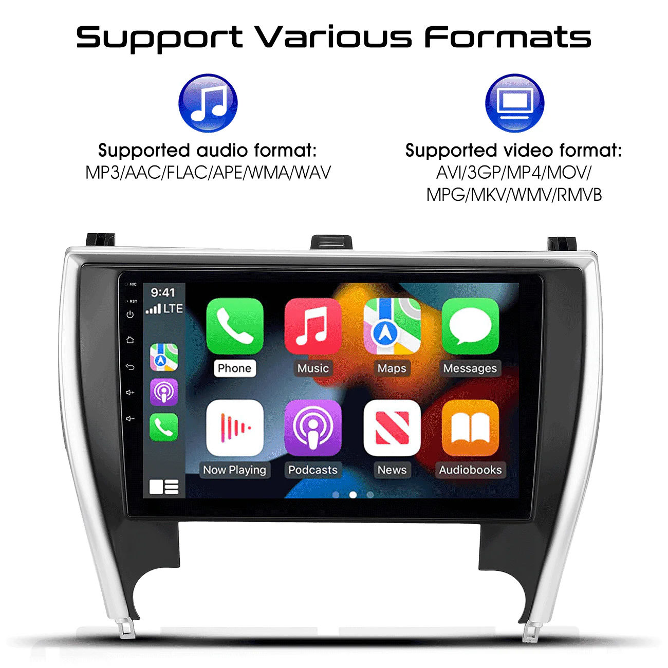 For 2015-2017 Toyota Camry 10.1in Carplay Android 12 Car Stereo Radio GPS Navi
