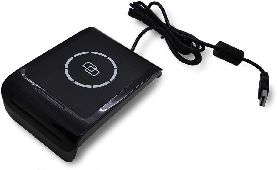 FONGWAH NFC RFID Reader Smart Card Reader Writer Comply with ISO 14443 A and ISO 7816 Support Mifare Card and Contact Smart Cards with Testing Cards