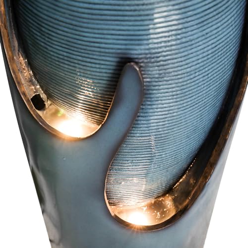 watnature 38.7”Tall Outdoor Water Fountains and Waterfalls - Indoor Water Urn Fountain