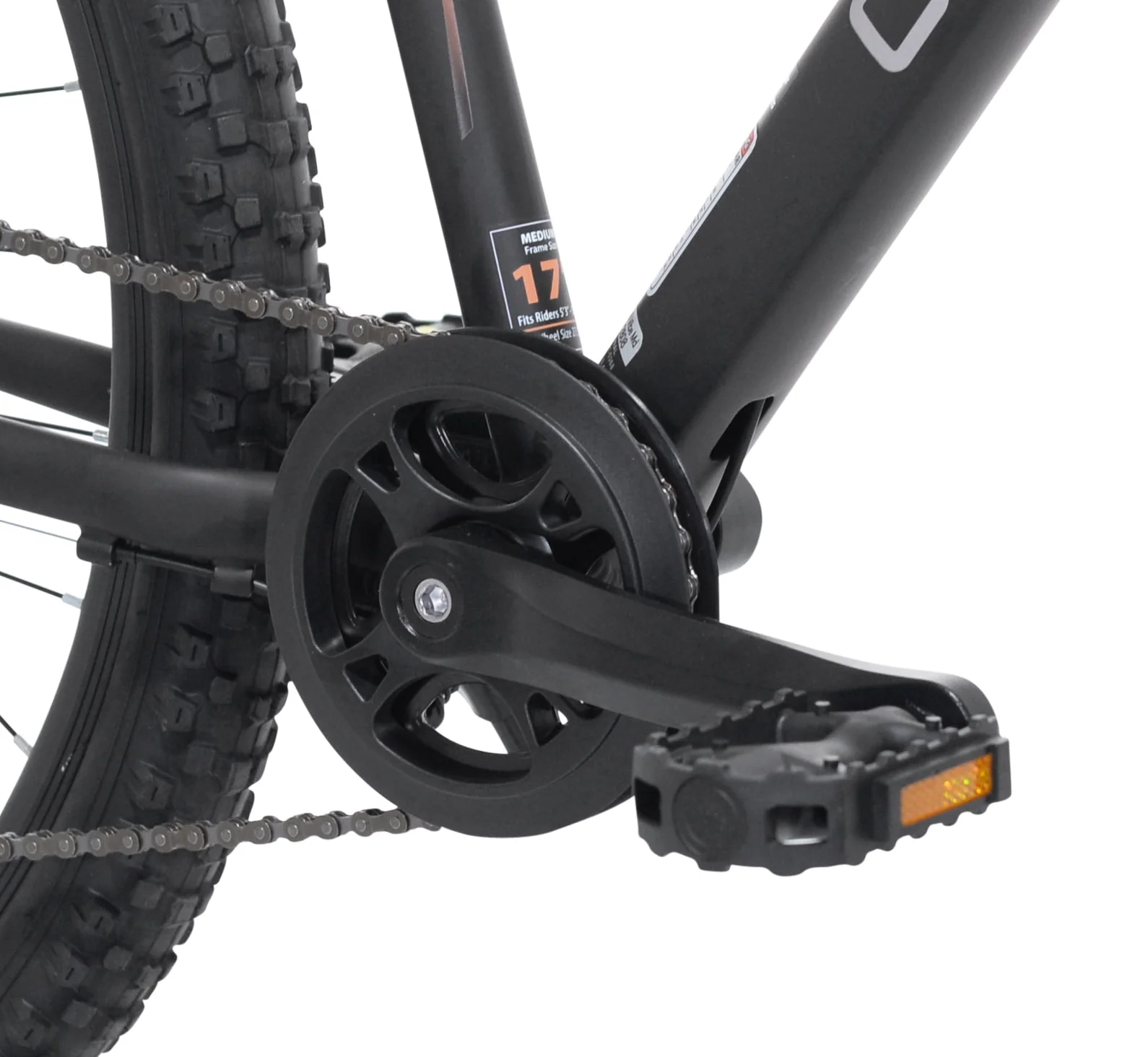 Ozark Trail 27.5 Vibe Mountain Bike, Medium Frame, Black, Adult, Unisex