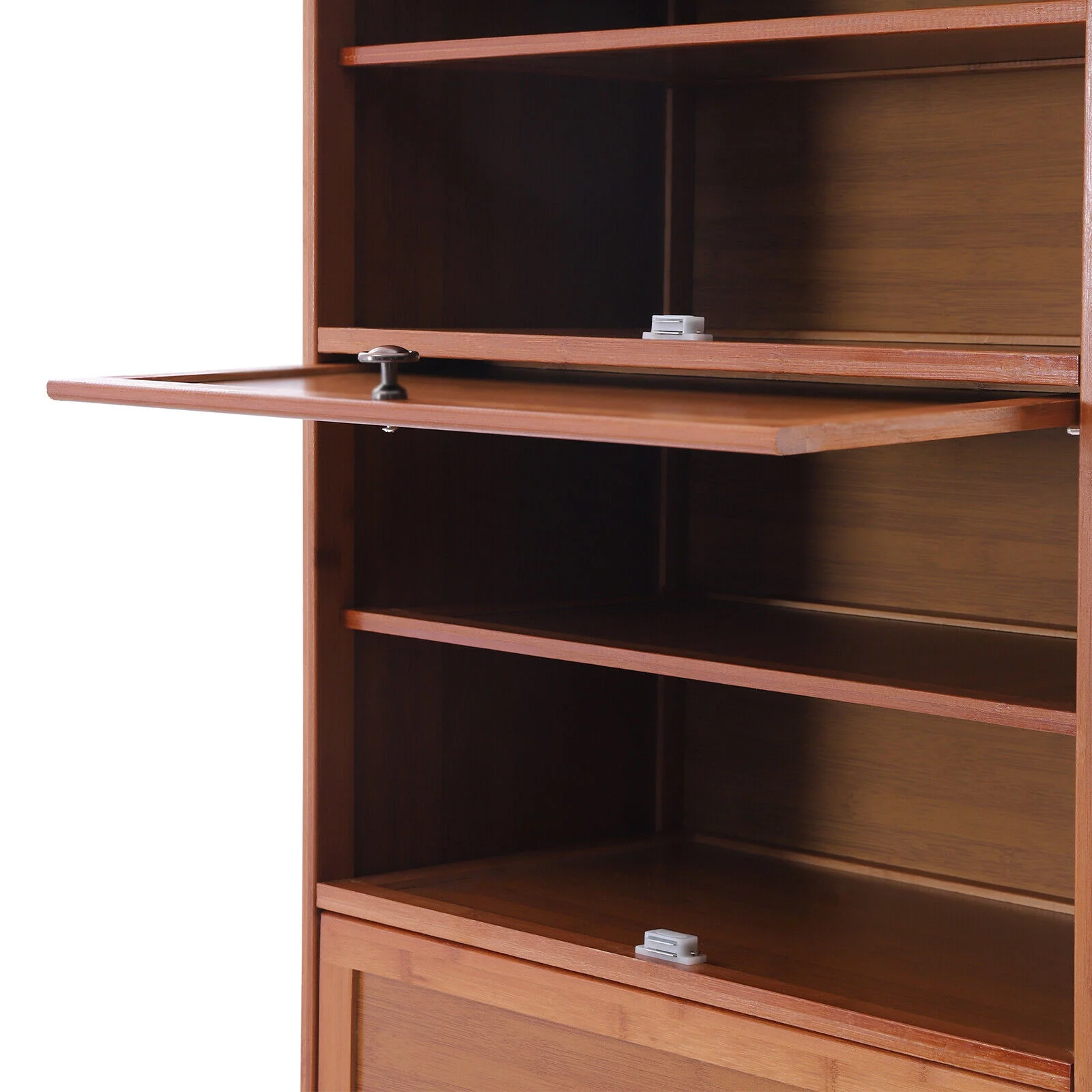 TFCFL 10 Tier Wood Nan Bamboo Shoe Rack Book Shelf Entryway Storage Furniture