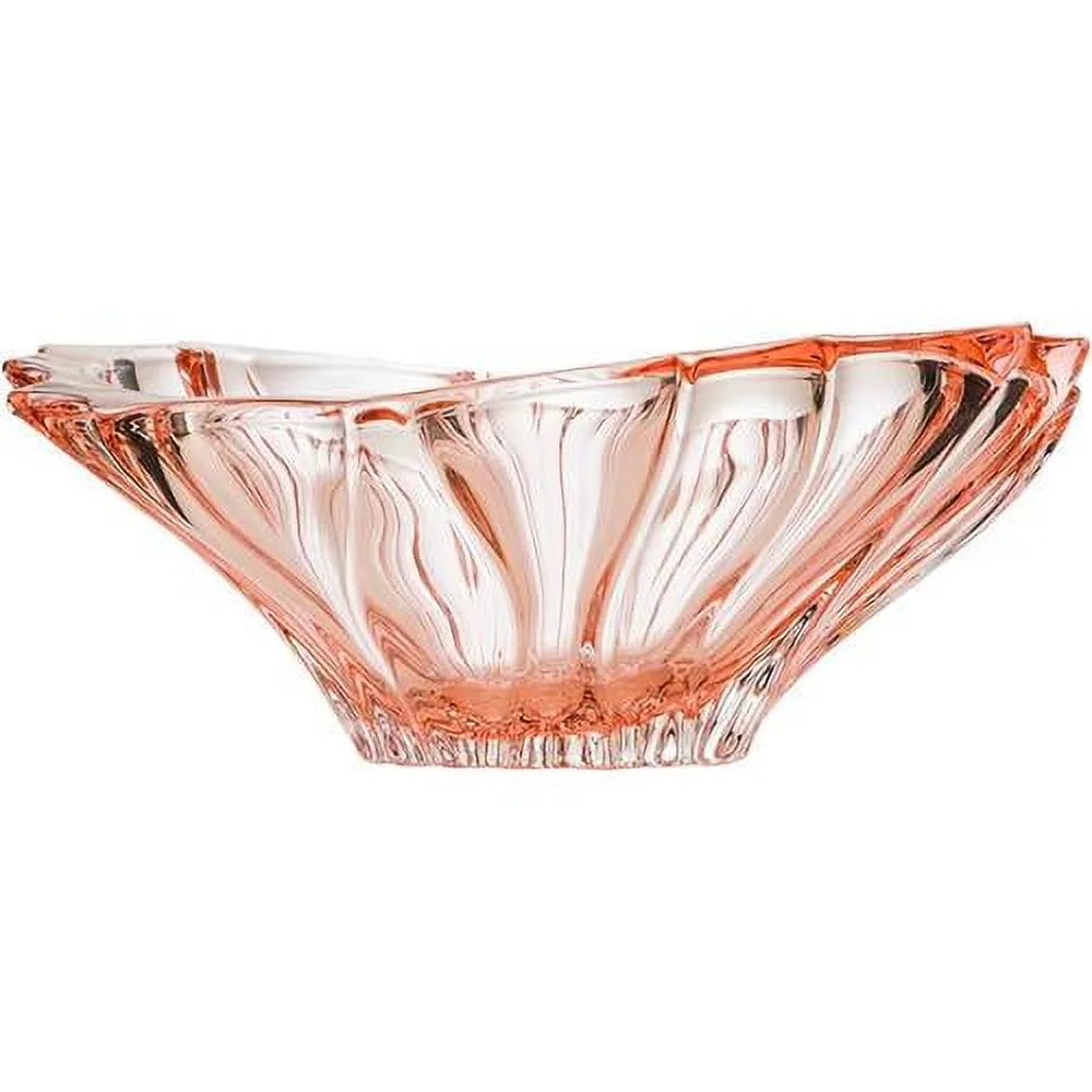 Plantica Collection Modern Crystal Hand-Crafted Decorative Bowl - 13 Inch Bowl,