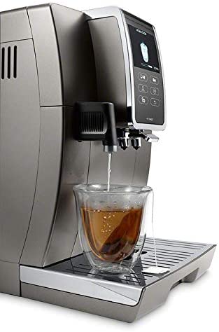 DeLonghi Dinamica Plus Connected Fully Automatic Espresso Maker: colour touch display, CoffeeLink connectivity app, automatic milk frother