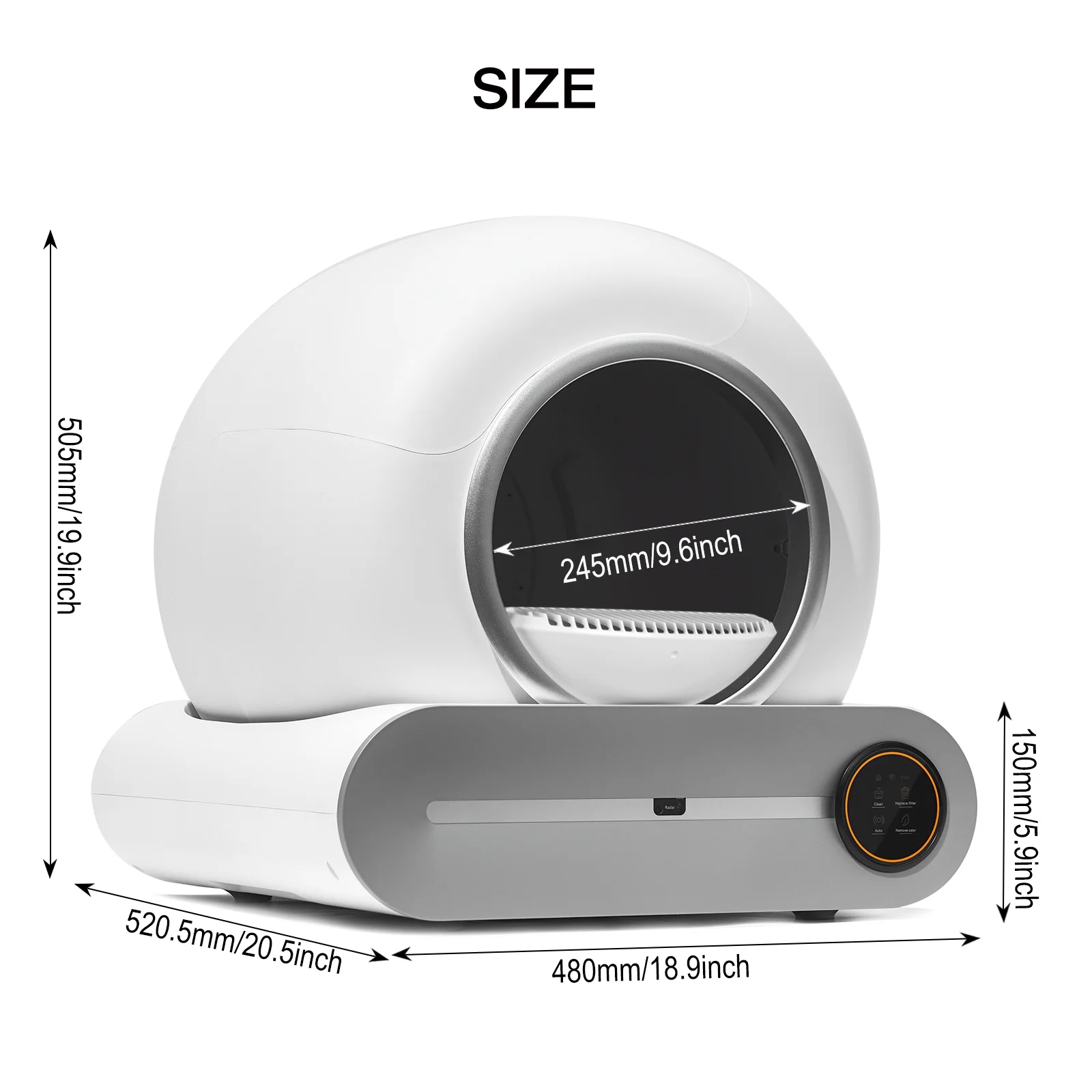TAKOYI Self Cleaning Litter Box, Automatic Cat Litter Box with App Control Support, Integrated Safety Protection Smart Auto Cat Litter Box with Liner