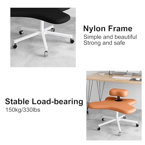 Meditation Chair, Office Kneeling Chair, Cross Legged Chair for Computer Workers and Meditation Fanatics, Ergonomic Chair (Color : Brown