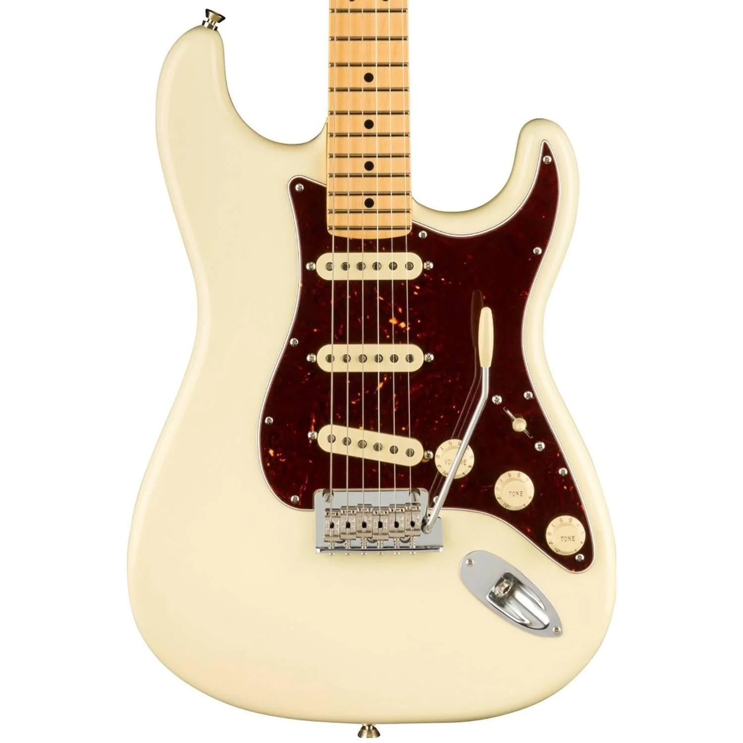 Fender American Professional II Stratocaster Electric Guitar (Olympic White, Maple Fretboard) - Curated Treasures Market