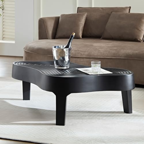 JUSTONE 15.75 ''Round Coffee Table, Accent End Table for Living Room Office Apartment, Modern Minimalist Side Table with Faux Marble Pattern
