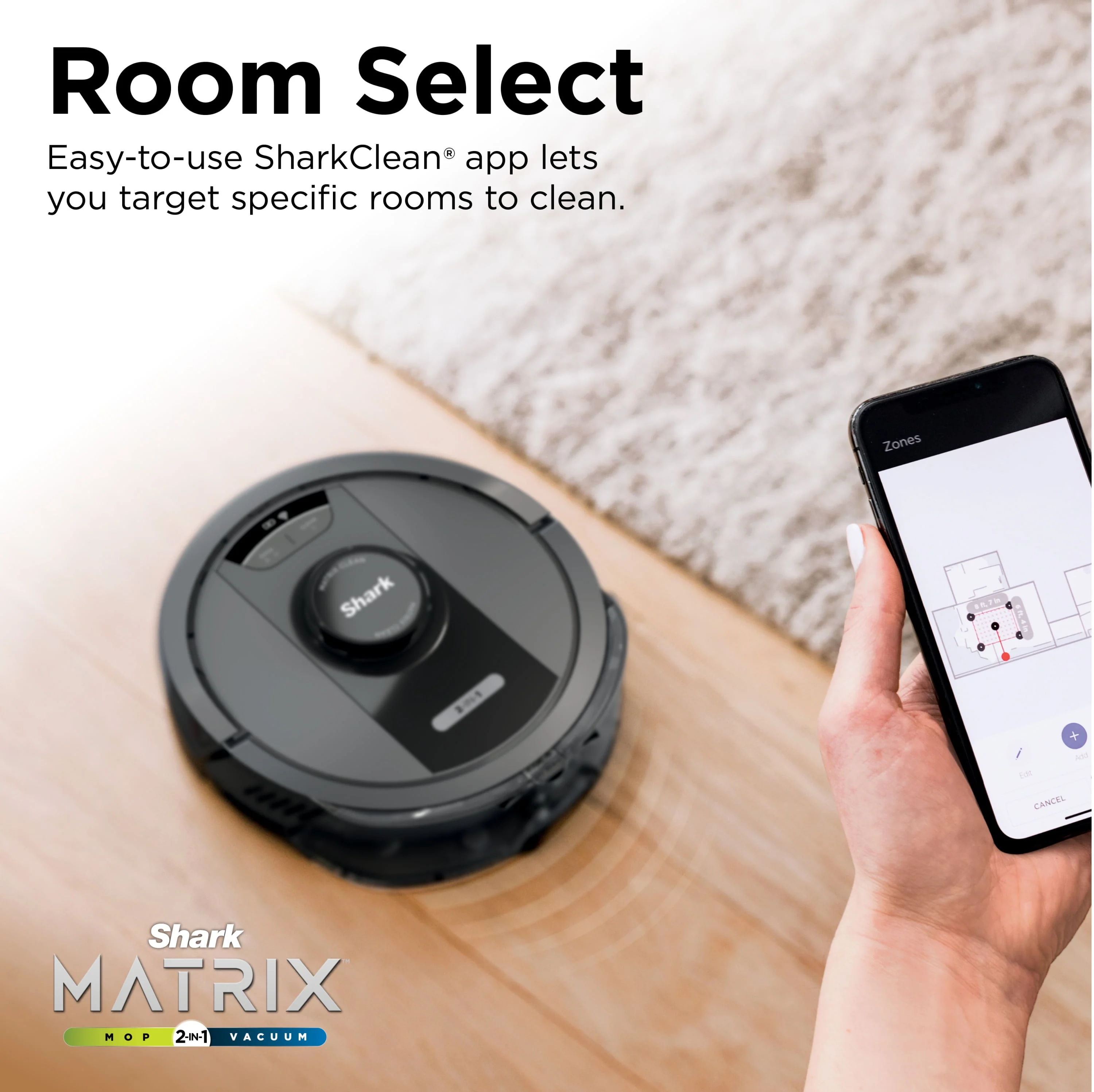 Shark Matrix Self-Empty Robot Vacuum & Mop with No Spots Missed, Bagless 30-Day Capacity, Precision Home Mapping, Wi-Fi, RV2400WS