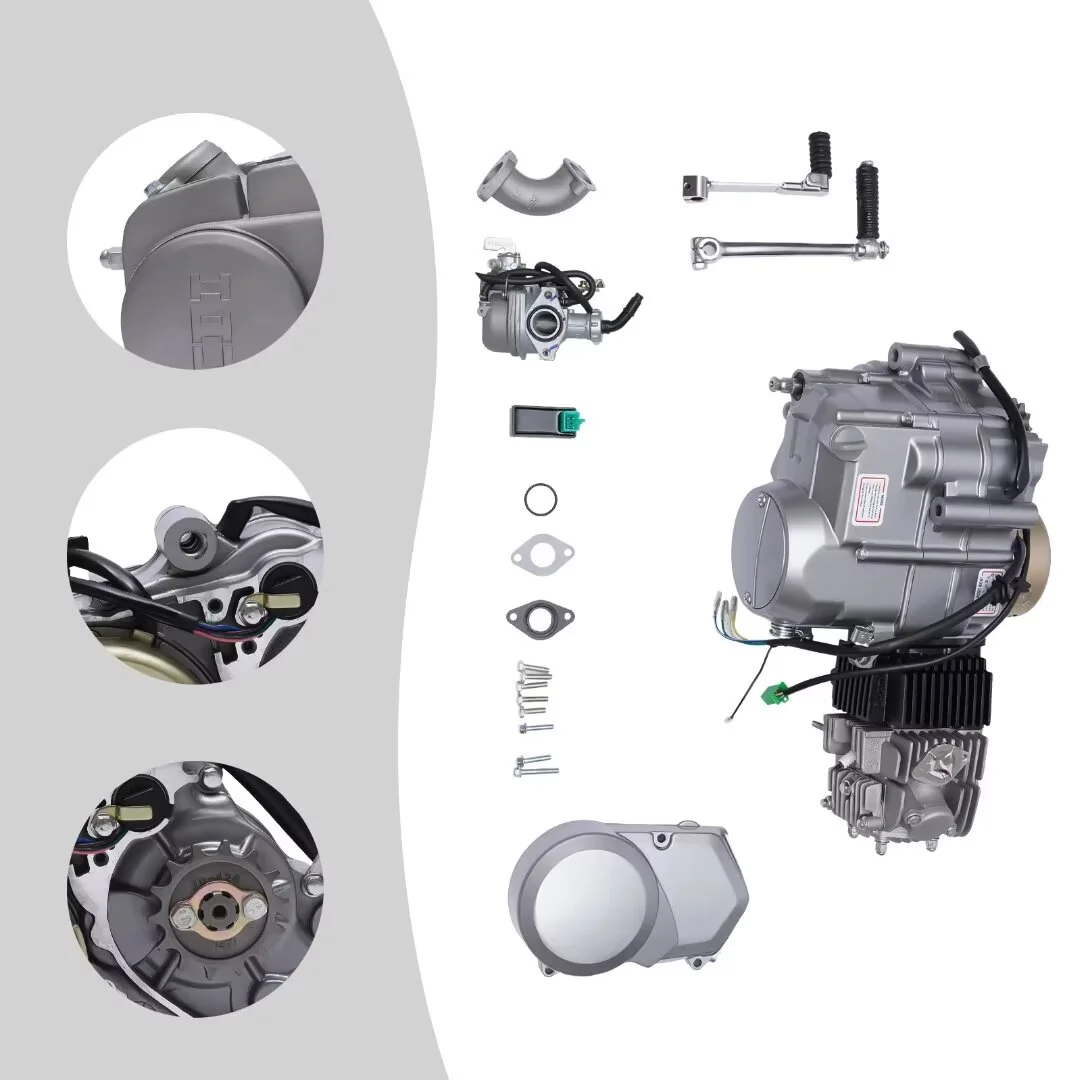 Oukaning 125CC Engine Motor Kit 12V Single Cylinder 4-stroke with Air-Cooled Motor Engine Pit Dirt Bike For Honda CRF50 CRF70