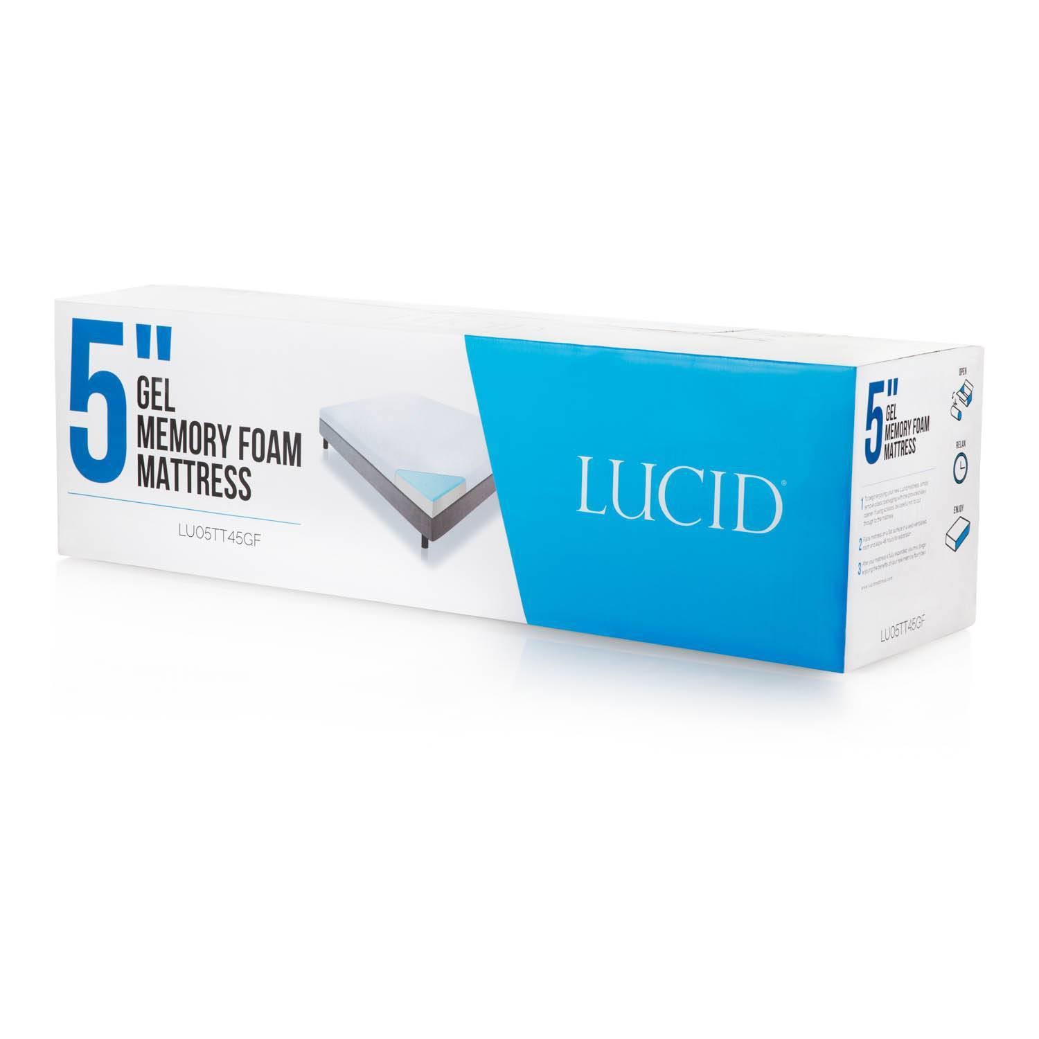 Lucid Comfort Collection 5x22 Gel Memory Foam Mattress - Twin