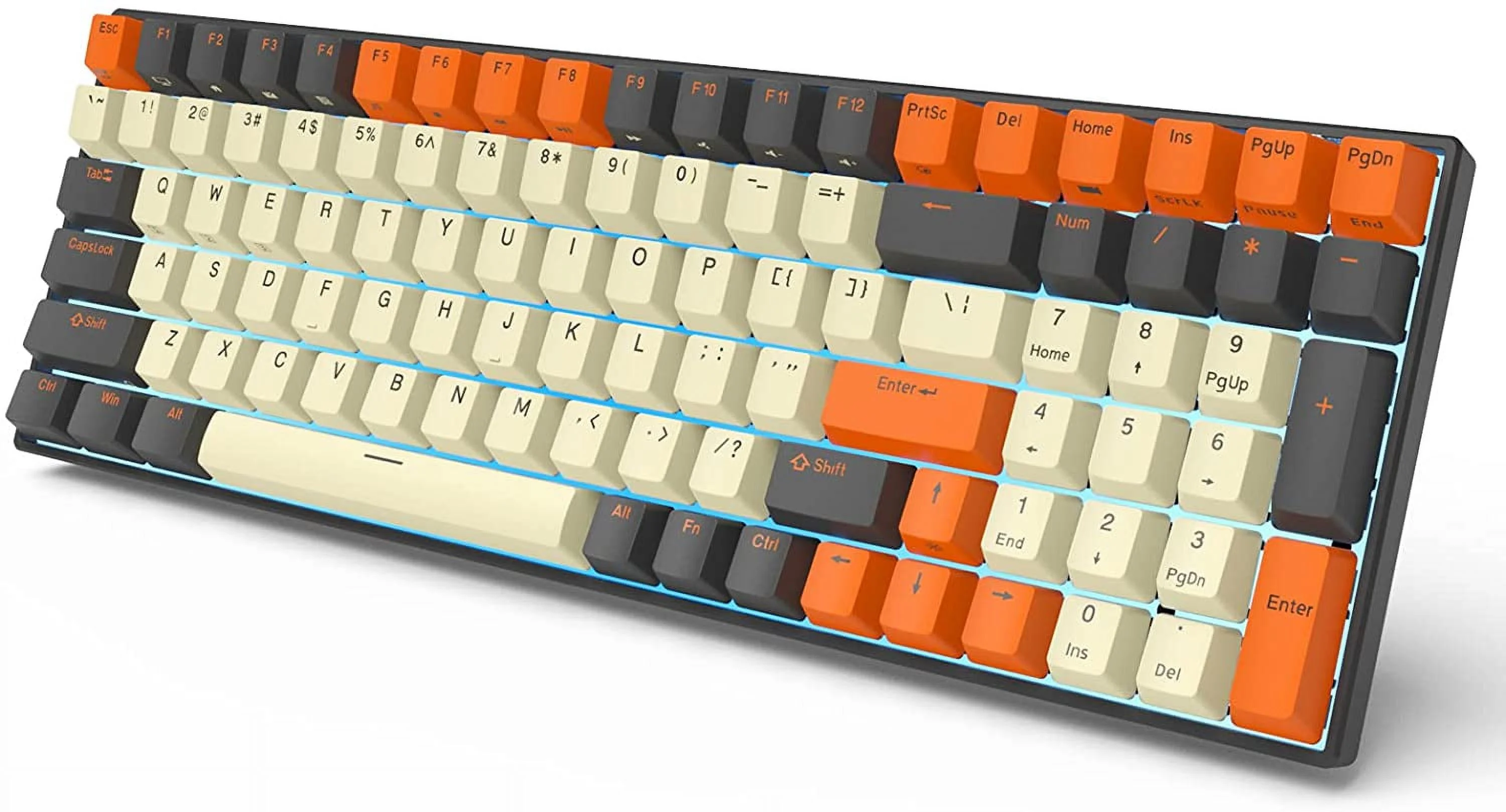 100 Wireless Mechanical Keyboard, Bluetooth5.1/2.4Ghz/Wired Mechanical Keyboard, 100-key 96% Full Size Hot Swappable Keyboard Brown Switch
