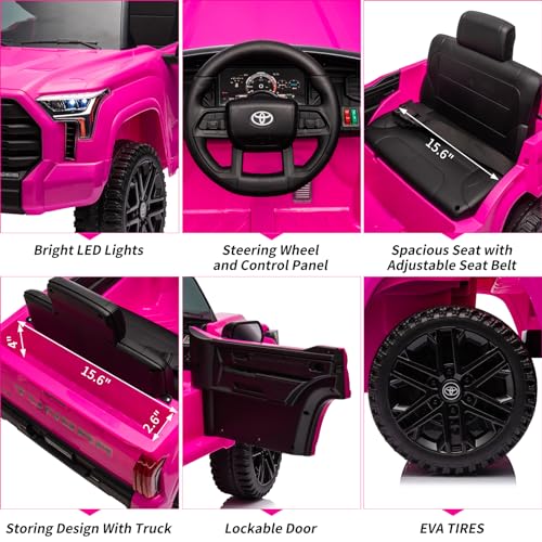 IDEALHOUSE Electric Car for Kids, 12v Ride on Truck Car, Ride-on Toys for Boys/Girls, Off-Road Kids Pickup Car with Remote Control, Spring Suspension