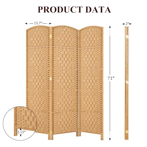 Room Divider, Room Dividers and Folding Privacy Screens, 16in Privacy Screen, 6 Panel Temporary Wall Partitions, 6ft Space Separation Panel Screen