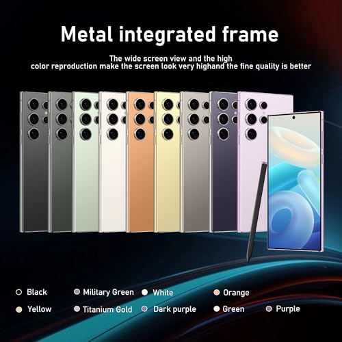 C24 Ultra 5G Smartphone, 6+256GB Unlocked Phone,48+108MP Zoom Camera，6800mAh 6.8" HD Screen Unlocked Cell Phone, 6+256GB Android13.0