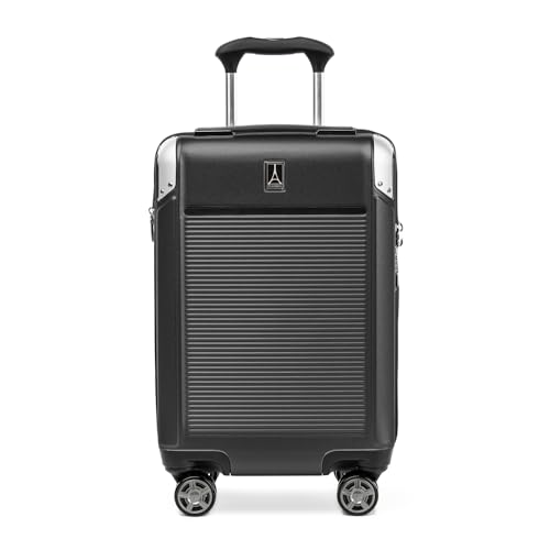 Travelpro Platinum Elite Hardside Expandable Carry on Luggage, 8 Wheel Spinner, TSA Lock, Hard Shell Polycarbonate Suitcase, Metallic Sand