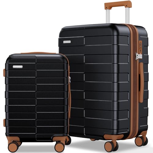 Luggage Sets 3 Piece (3-YEARS VIP SERVICE) Hardside Expandable Ultra Durable 100% PC Lightweight Carry On Travel Suitcase Set with TSA Lock Spinner