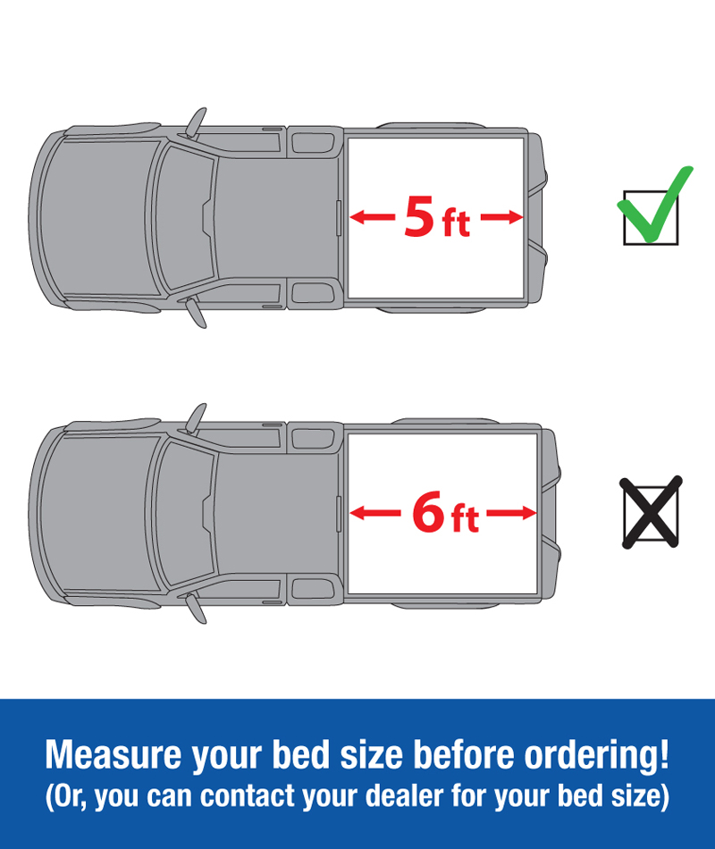 Tyger Auto T1 Soft Roll-up Truck Bed Tonneau Cover Compatible with 2016-2023 Toyota Tacoma | 5' Bed | TG-BC1T9044 | Vinyl