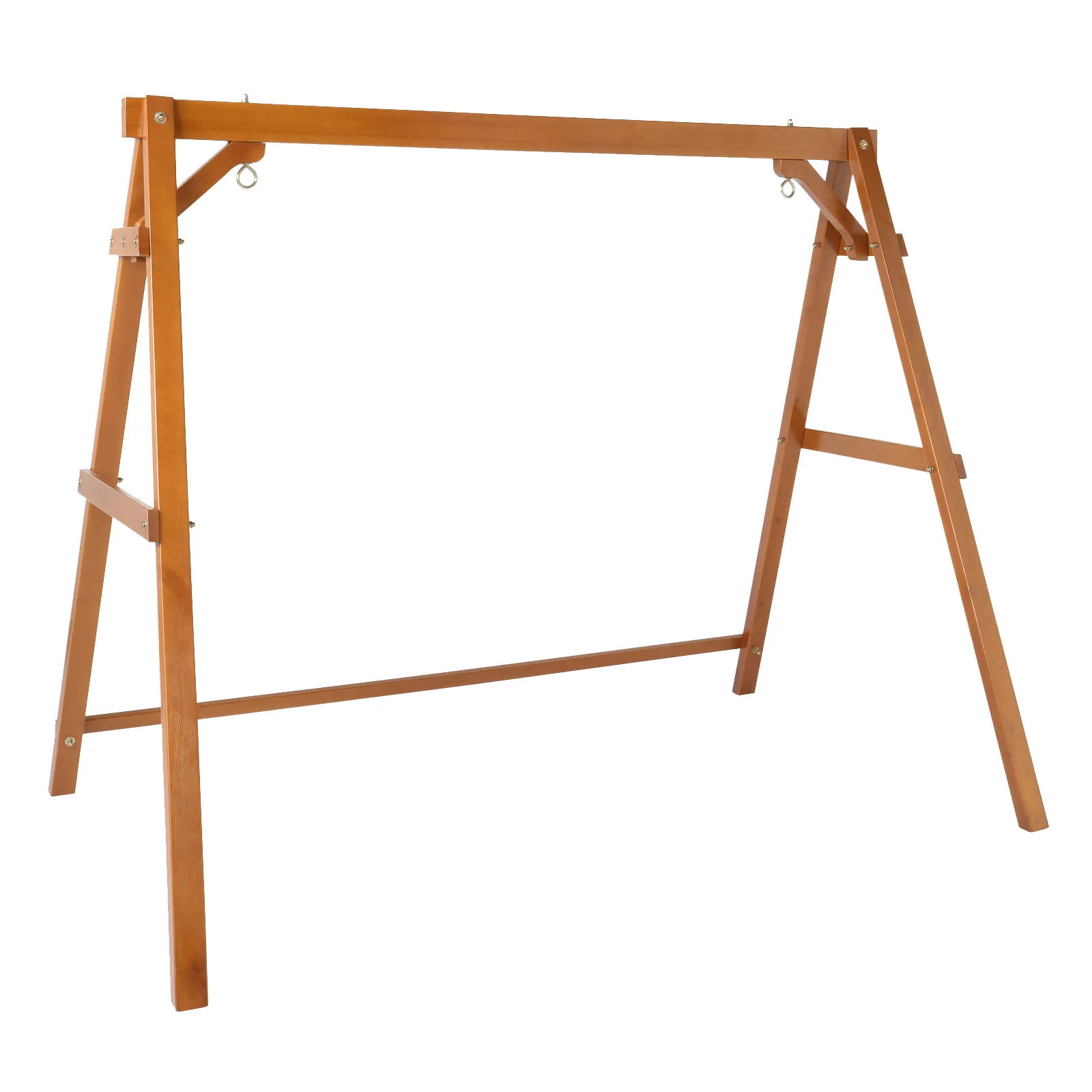 VINGLI Heavy Duty Patio Porch Swing Stand Support 660 LBS A-Frame Design, Solid Fir Wood, 5FT Brown