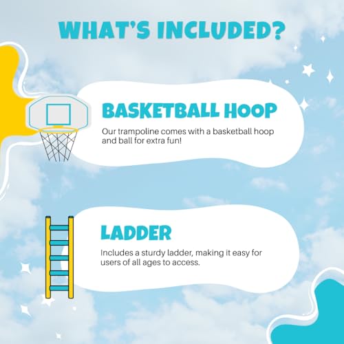 SkyBound Trampoline with Safety Enclosure Net - 10ft 12ft 14ft 15ft 16ft Large Outdoor Backyard ASTM Approved Trampolines for Kids & Adults