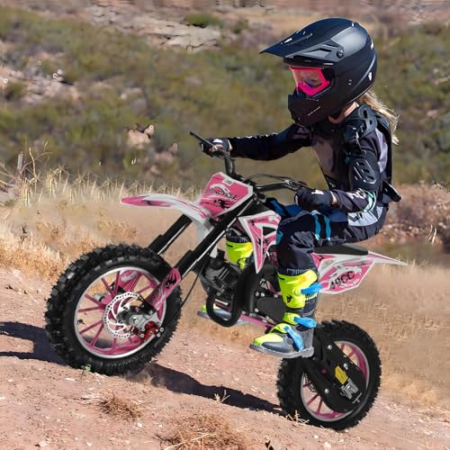 Kids dirt bike - 49cc Dirt Bikes Gas Mini Bike Kids Motorcycle, Upgrade Pit Bike Mini Motorcycle for kids, Off Road Tires, Front Rear Disc Brakes