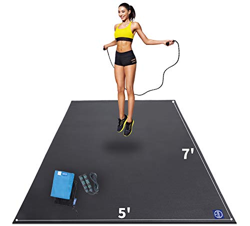 MRO Extra Large Exercise Mat 12'x7'/9'x7'/7'x7'/7'x5'(7mm), High-Density Workout Mats for Home Gym Flooring, Non-Slip, Extra Thick Durable Cardio Mat