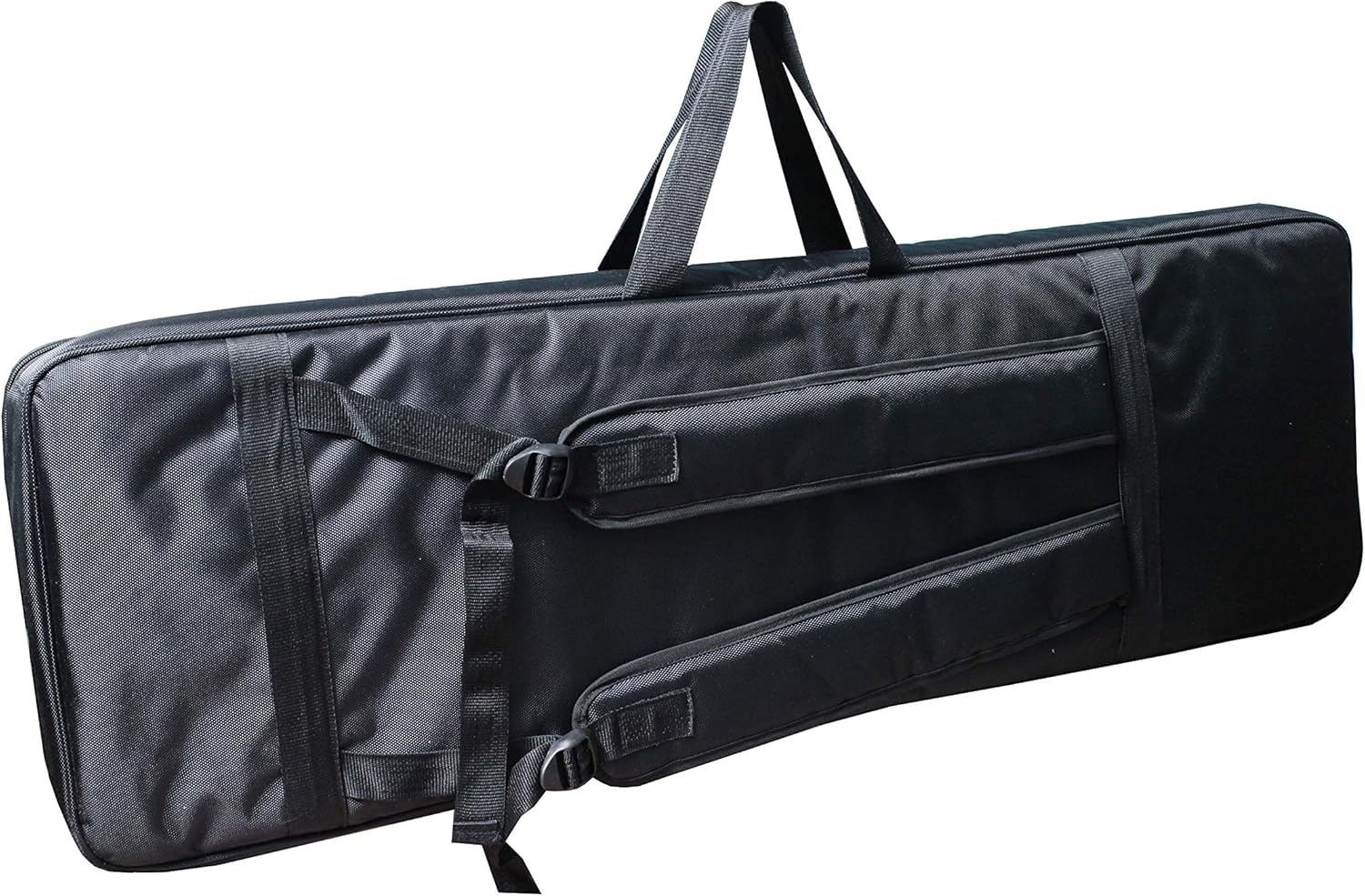 Baritone Case For Yamaha Tyros5 76-Key Keyboard Padded Sponge Full Black Bag Size(56X20X8) inches