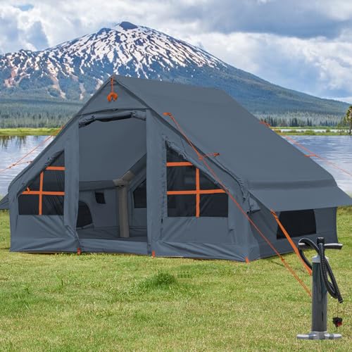 SHANQUAN Inflatable Tent with Pump,4-6 Person Instant Glamping Camping Tents House