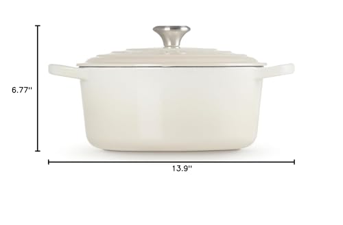 Le Creuset Enameled Cast Iron Signature Round Dutch Oven, 5.5 qt., Meringue