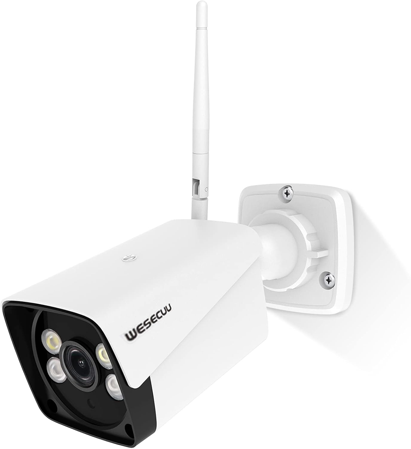 WESECUU 3MP Security Cameras Outdoor with Human Detection, Floodlight, Color Night Vision, Audio, WiFi IP Camera, CCTV Surveillance
