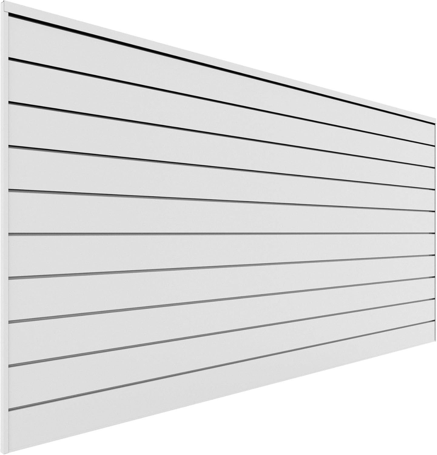 Proslat 88106 Heavy Duty PVC Slatwall Garage Organizer, 4-Feet by 4-Feet Section, Light Grey