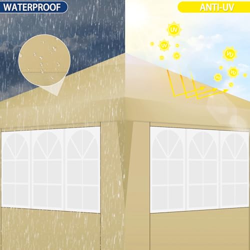 COBIZI Canopy 10x20 Pop Up Canopy Tent with 6 Sidewalls Party Tents for Parties Weddings Backyard Waterproof Canopy Outdoor Commercial Canopy Event