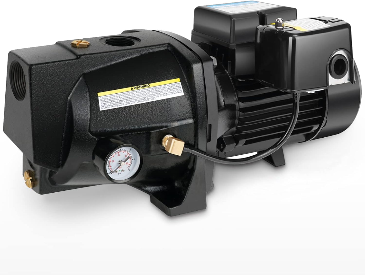 Acquaer 1/2HP Shallow Well Jet Pump,Cast Iron, Well Depth Up to 25ft, 115V/230V Dual Voltage, Automatic Pressure Switch,Versatile Pump for Garden