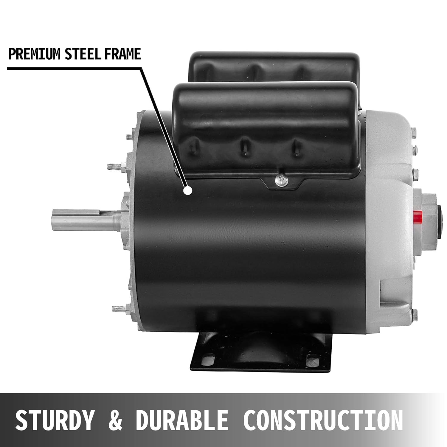 VEVOR Air Compressor Motor, 2Hp 3450RPM Electric Compressor Motor 115V 230V 56 Frame Single Phase Electric Motor for Air Compressor