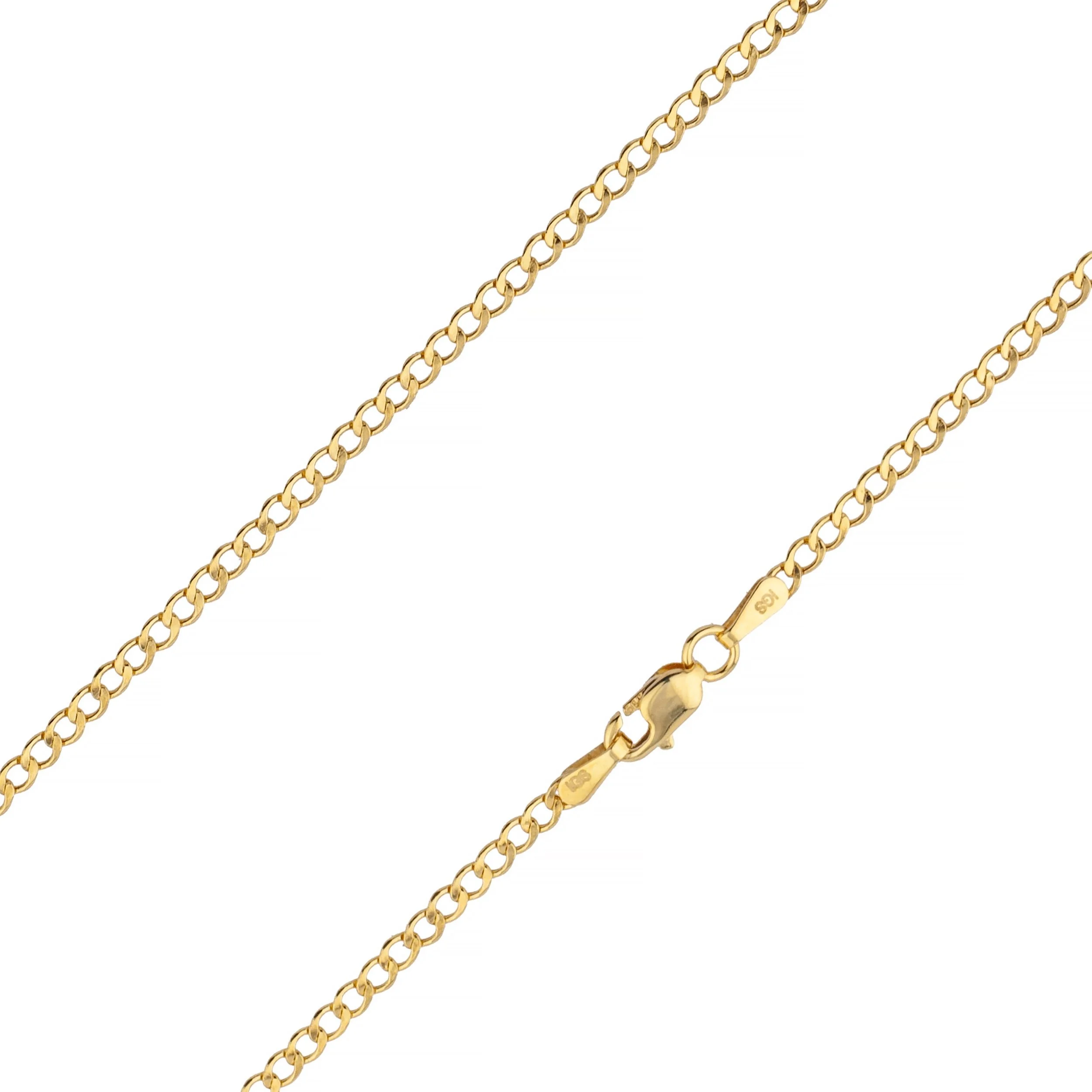 925 Sterling Silver, Hollow Cuban Curb Link Chain 2.5mm Necklace - Hypoallergenic and Tarnish Resistant - By Oliver & Navy