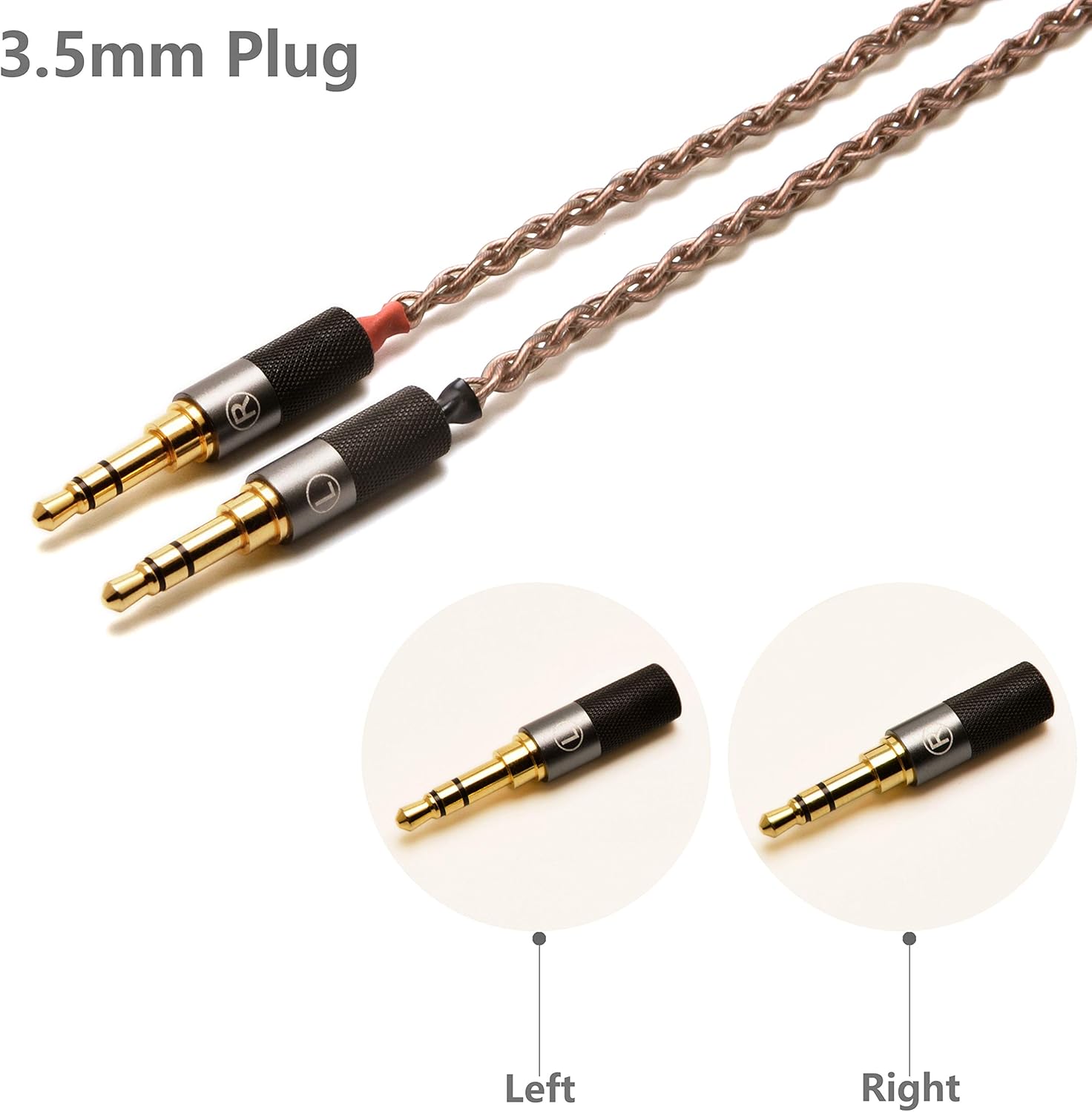 GUCraftsman 6N Single Crystal Copper Upgrade Headphones Cable 2.5mm/4.4mm Balance Headphone Upgrade Cable for Astell&Kern AKT1P AKT5P 2nd Focal