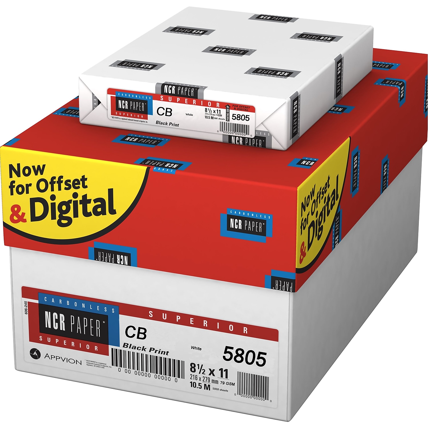 NCR Xeroform Carbonless Paper 8.5 x 11 inch 500 / Ream White 5805