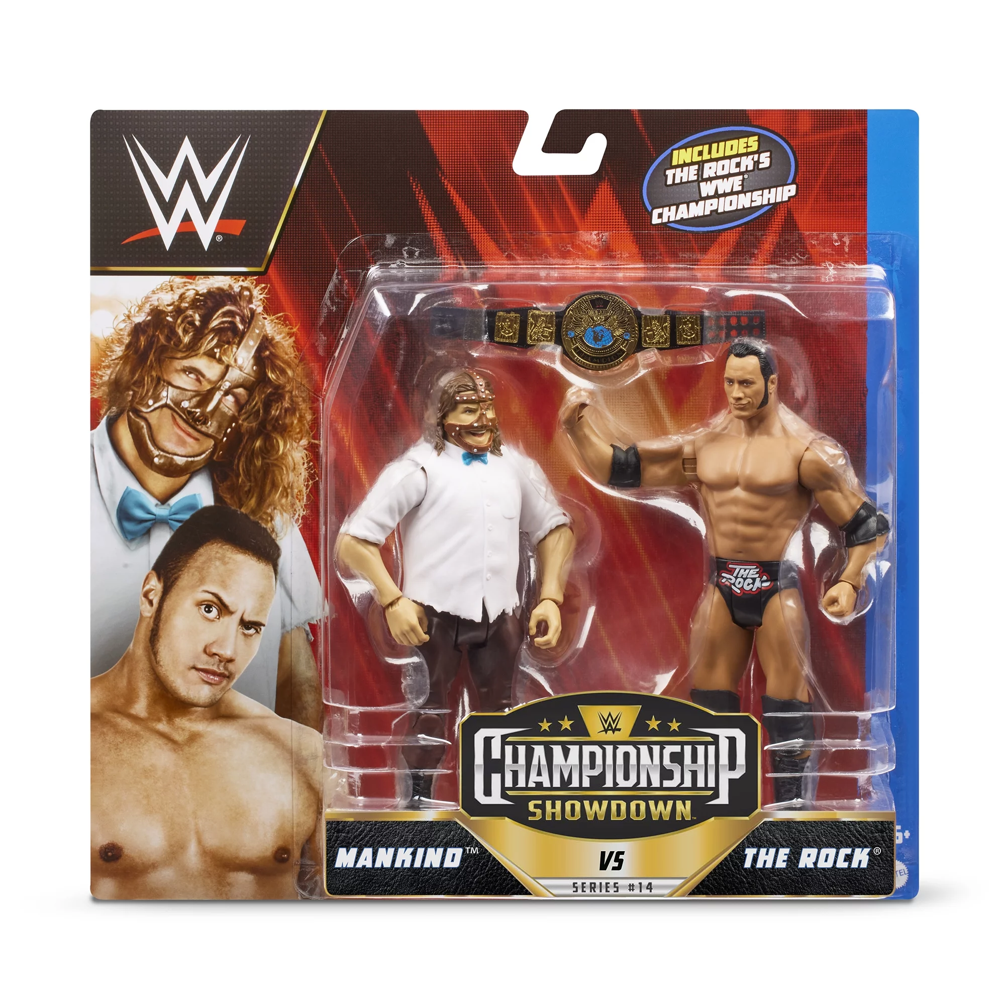 The Rock & Mankind - WWE Showdown 2-Packs 14 Mattel WWE Toy Wrestling Action Figures - Curated Treasures Market