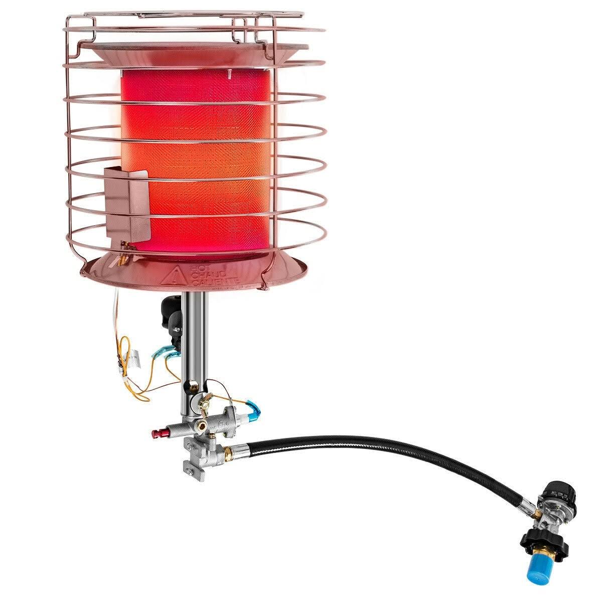35,000-42,000 BTU 360 Degree Camping Top Propane Heater - Silver