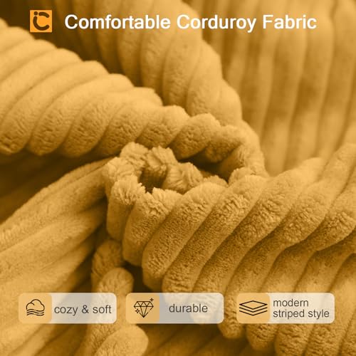 COMAX Folding Sofa Bed, Convertible Chair Bed Corduroy 3-in-1 Foldable Floor Couch with High-Density Foam, Futon Sofa Sleeper Mattress