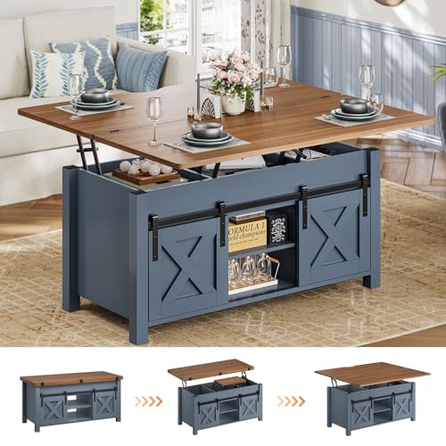 SEDETA Lift Top Coffee Table, 4 in 1 Multi-Function Convertible Coffee Tables with Storage and Hidden Compartment