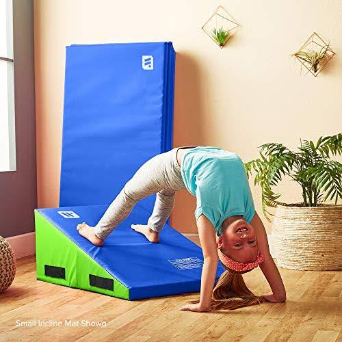 We Sell Mats Gymnastics Folding Incline Cheese Wedge Skill Shape Tumbling Mat, Small/24x22x34x22x14