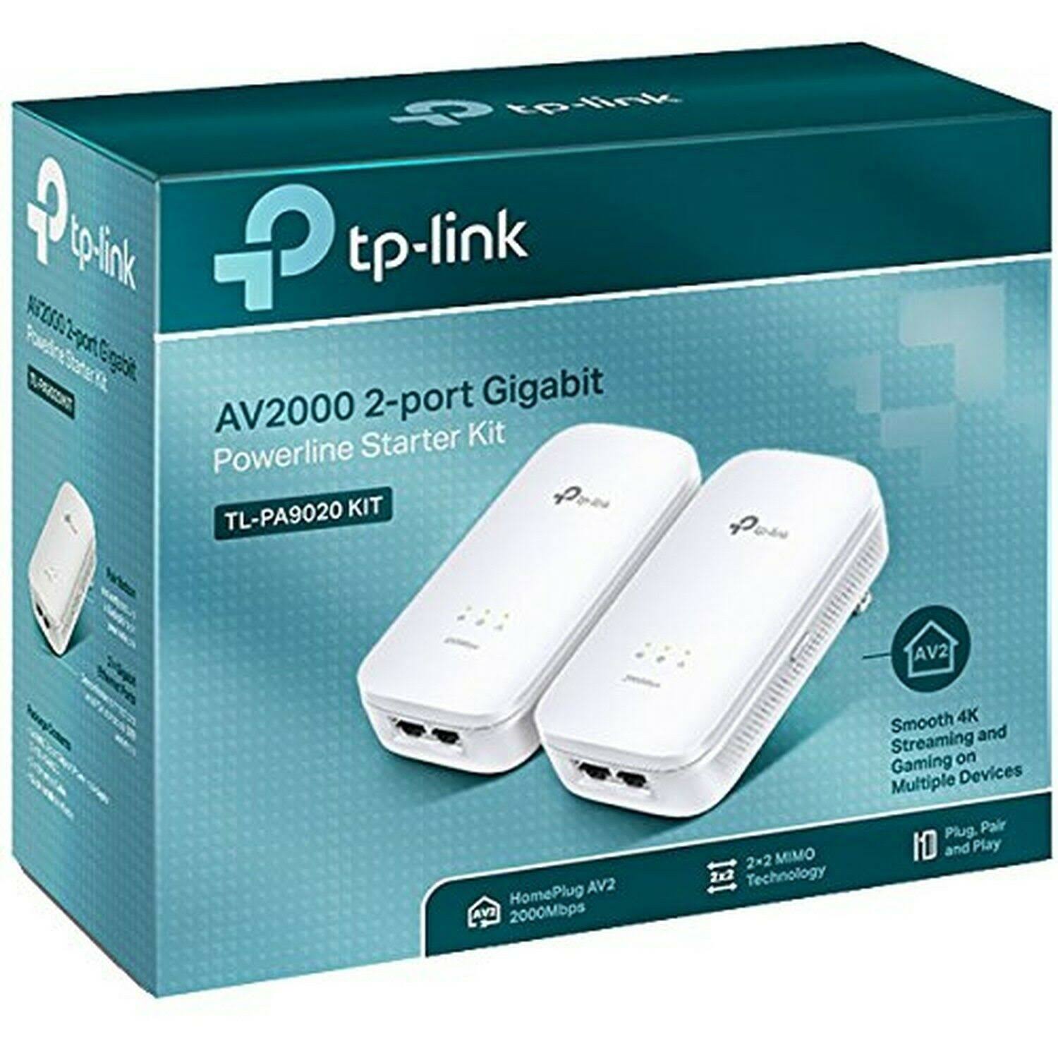 TP-Link AV2000 2-Port Gigabit Powerline Starter Kit - TL-PA9020 Kit
