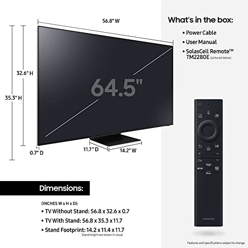 SAMSUNG 65-Inch Class Neo QLED 8K QN800B Series Mini LED Quantum HDR 32x, Dolby Atmos, Object Tracking Sound+, Ultra Viewing Angle