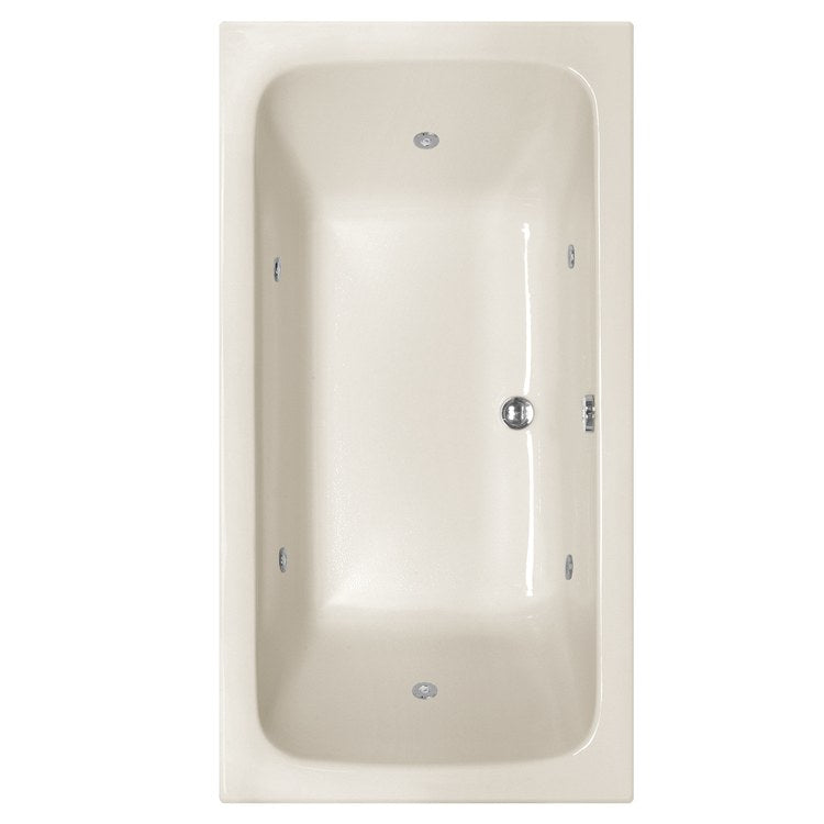 Whirlpool Tub Designer Collection Kira 72 x 32 x 20 Inch Center Drain White Rectangle