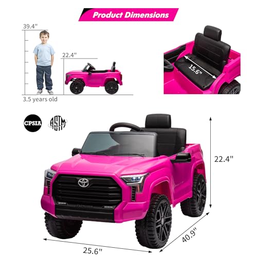 IDEALHOUSE Electric Car for Kids, 12v Ride on Truck Car, Ride-on Toys for Boys/Girls, Off-Road Kids Pickup Car with Remote Control, Spring Suspension