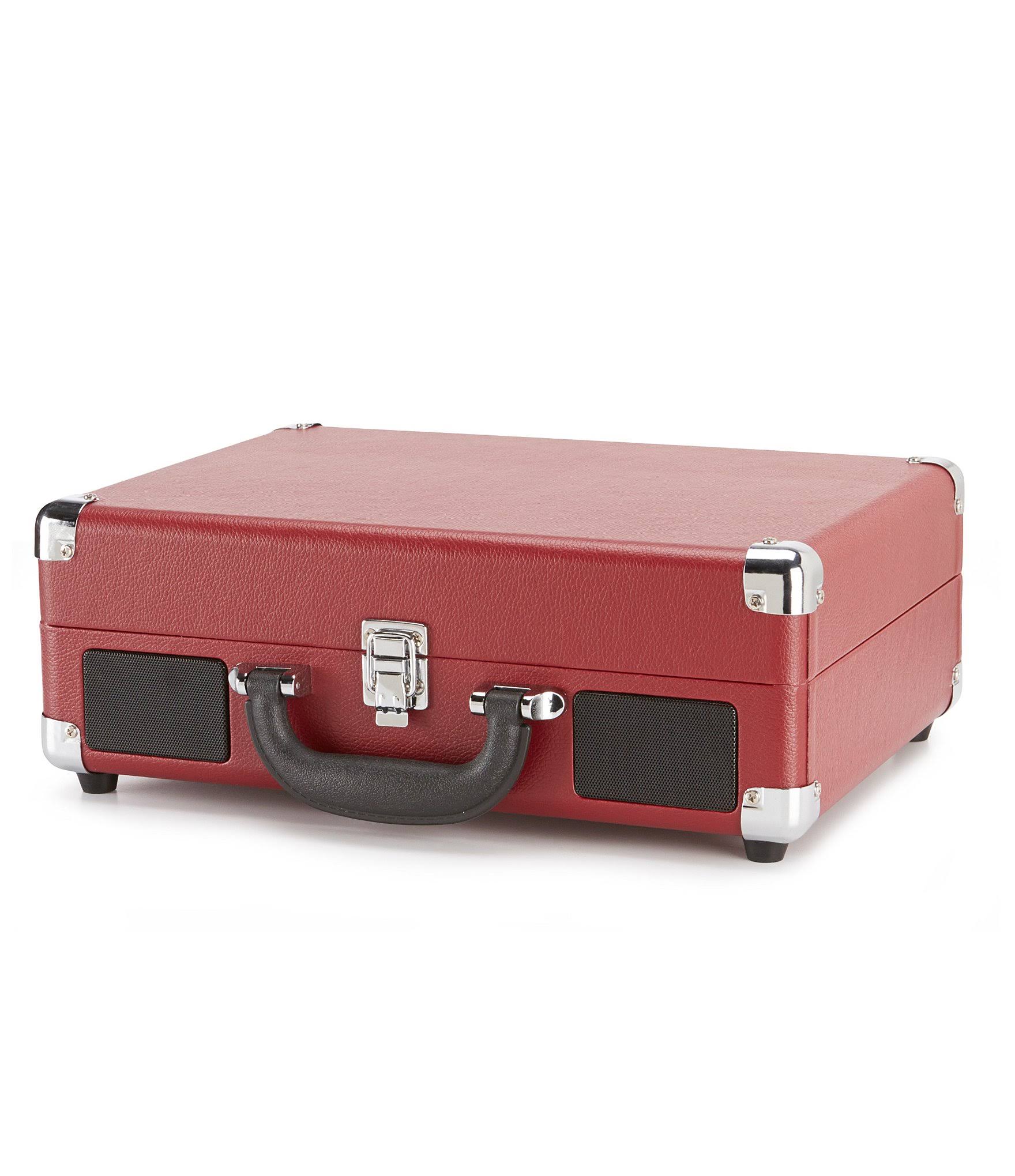 Victrola Bluetooth Suitcase Record Player with 3-Speed Turntable (Marsala)