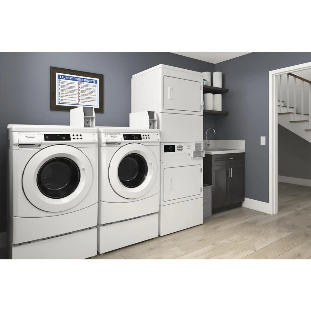 Whirlpool CHW9150GW 27 Inch Commercial Front Load Washer