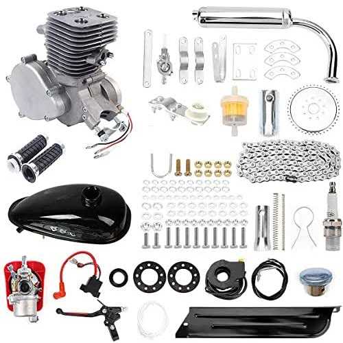 Frederimo 100cc Bicycle Engine Kit 2 Stroke Bike Motor Kit Petrol Gas Motor Conversion Kit Air-Cooling Motorized Bicycle Kit Super Fuel-efficient