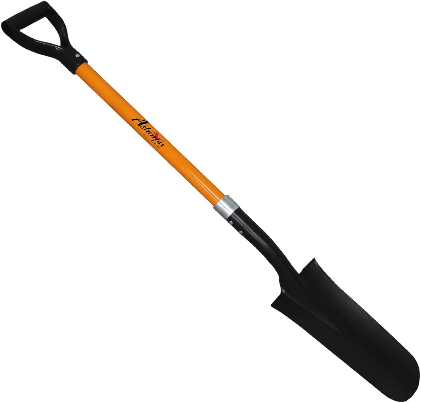 Ashman Drain Spade - 48 Inches Long Handle Spade with D Handle Grip with a Durable Handle and a Thick Metal 16 Inch Blade