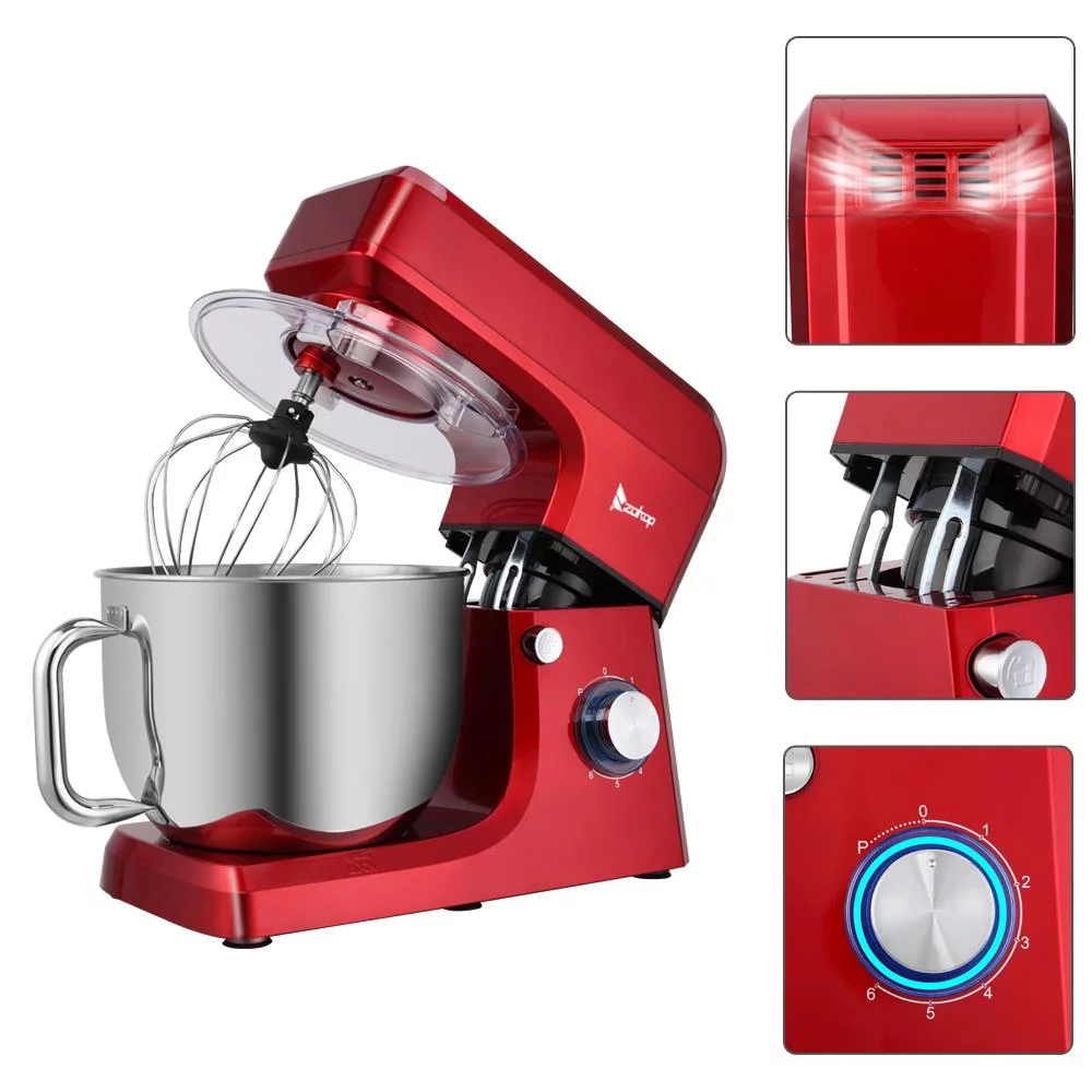 Mixers Kitchen Electric Stand Mixer 7.5QT 6-Speed Tilt-Head Food Mixer 660W Tilt-Head Food Dough Mixer with Stainless Steel Bowl,Dough Hook,Whisk